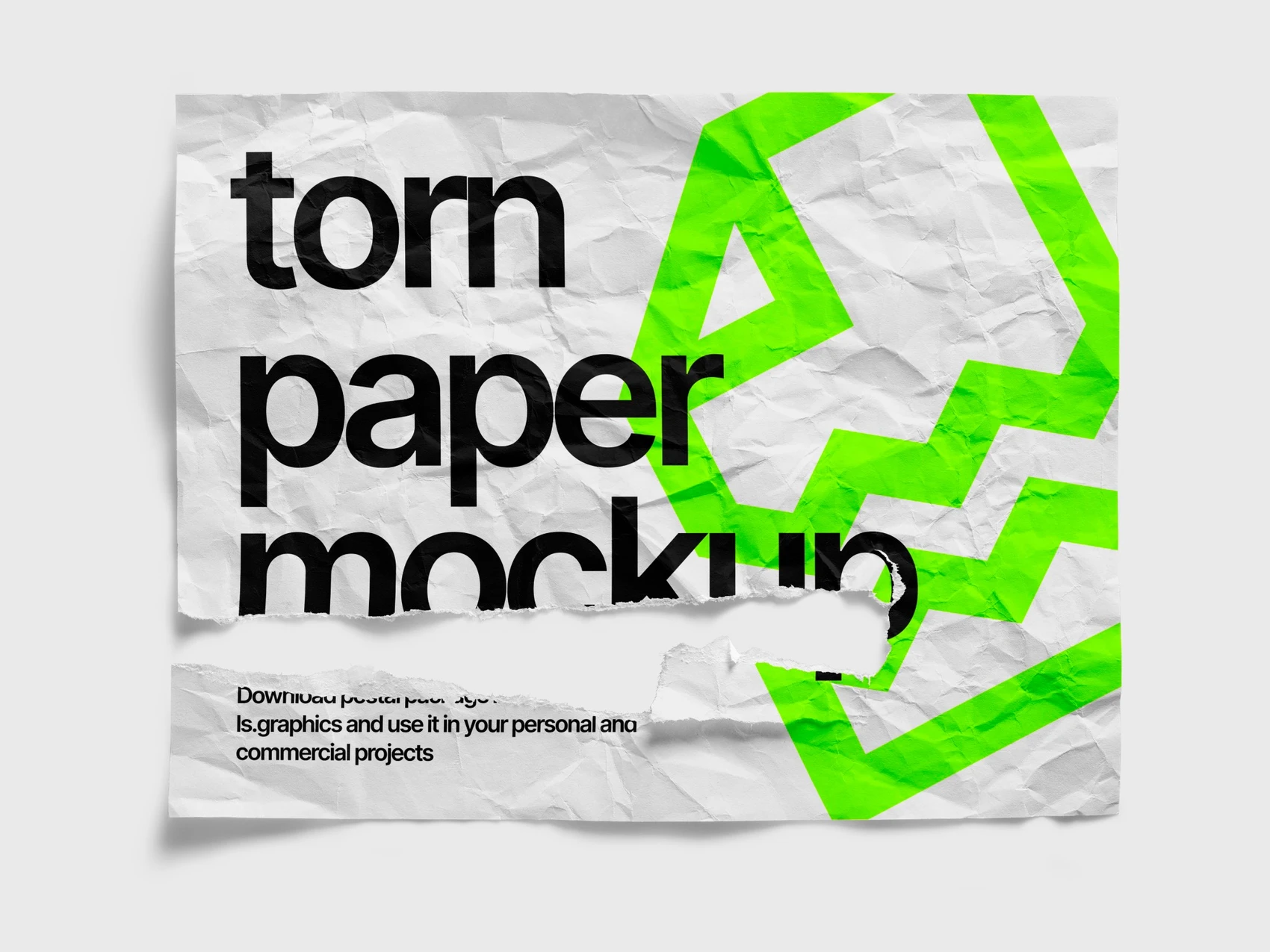 Torn Simple Poster Mockup, US, 06 1