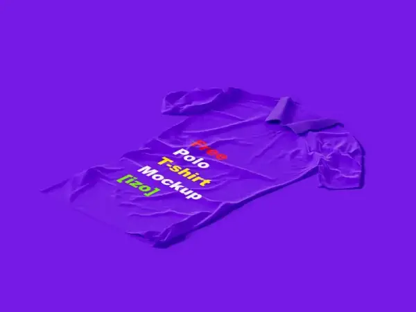 Free Polo T-shirt Mockup