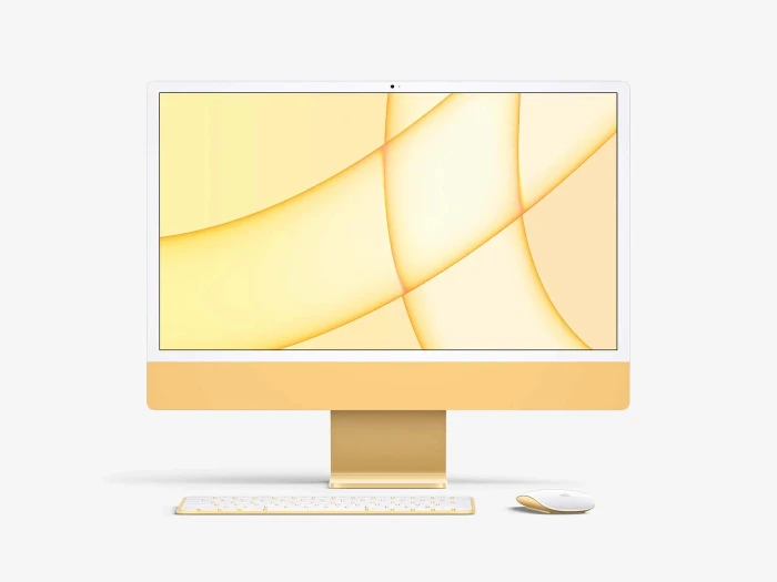 Free iMac 24-inch (2021) Mockup
