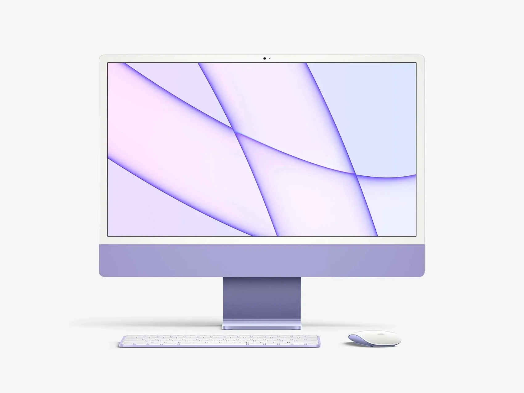 Free iMac 24-inch (2021) Mockup 1