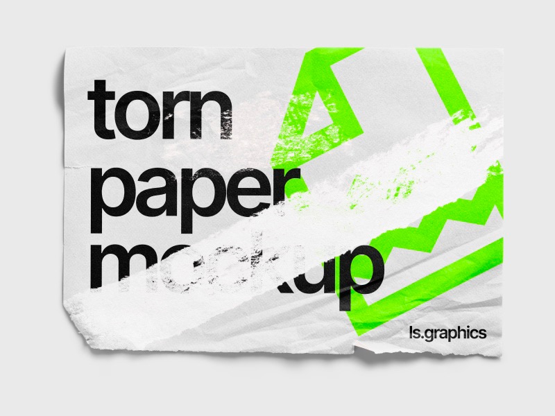 Torn Textured Poster Mockup, EU, 01