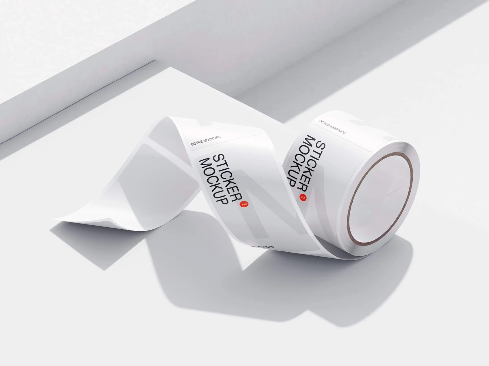 Boyne, Sticker Mockups in Minimalistic Setting, EU, 06 1