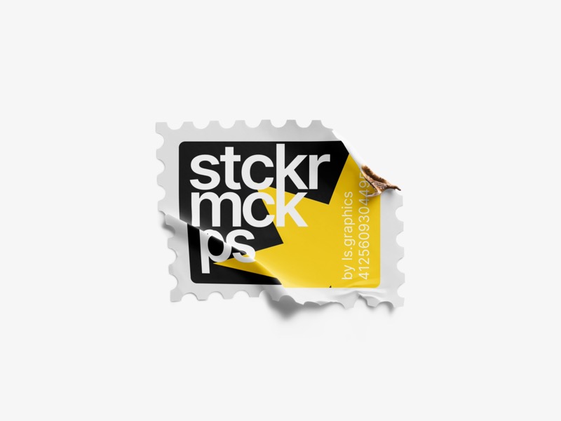 Glossy Sticker Mockup, Scene 51