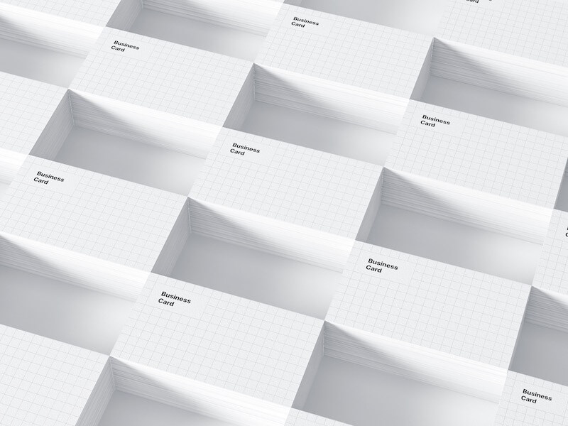 Business Card Mockups, US-Angled, 02