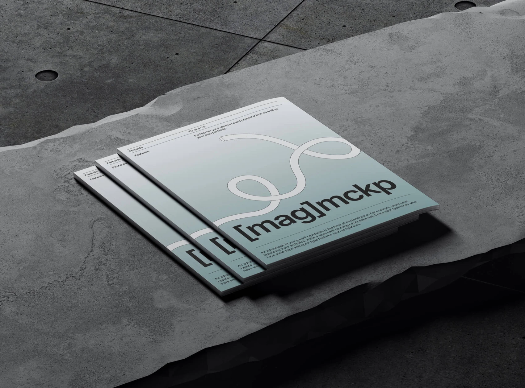 Free 3 Magazines Mockup 2
