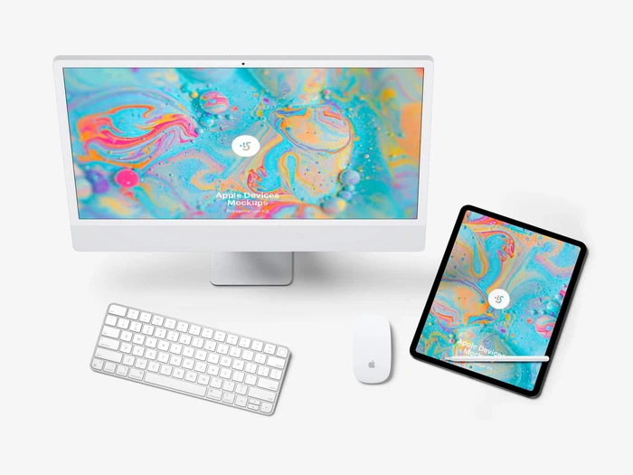 Apple Mockups Bundle, Realistic, 05