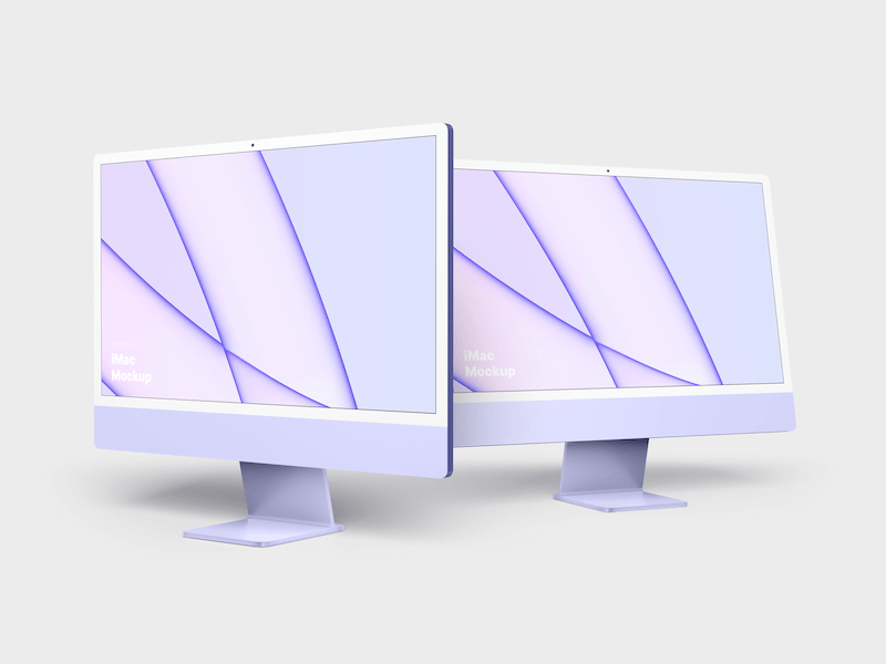 iMac 24-inch Mockups, 12