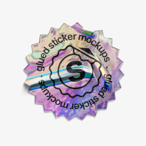 Holographic Sticker Mockups