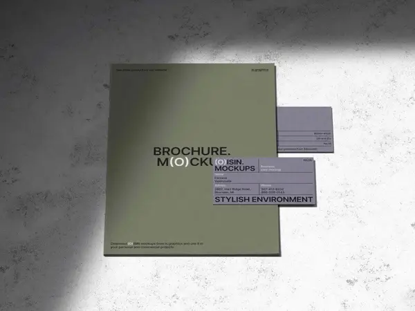 Oisin, Brochure Mockup and Business Card Mockups, US, 16