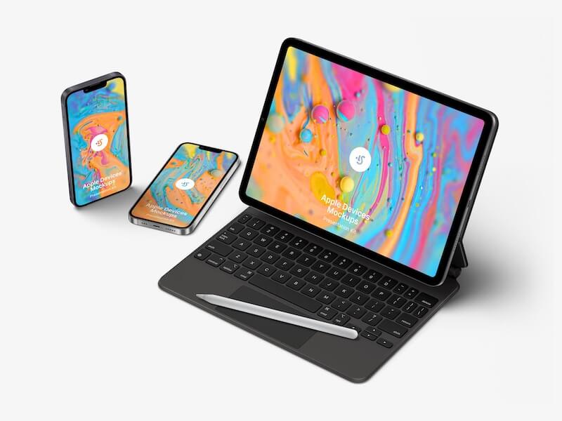 Apple Mockups Bundle, Realistic, 07