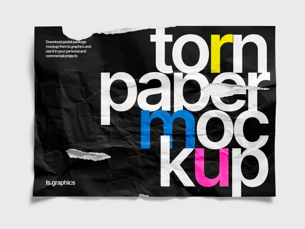 Torn Simple Poster Mockup, EU, 10