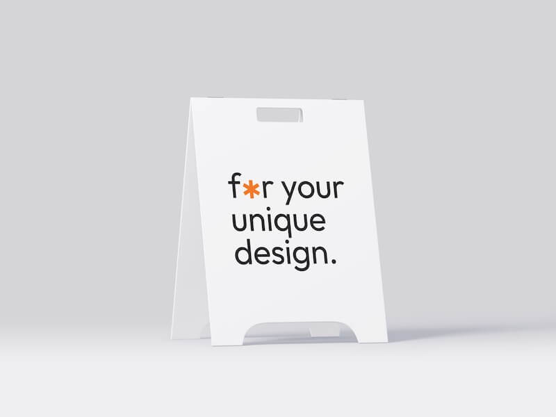 Outdoor A-Frame Sign Mockup , Isolated, 16