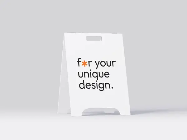 Outdoor A-Frame Sign Mockup , Isolated, 16