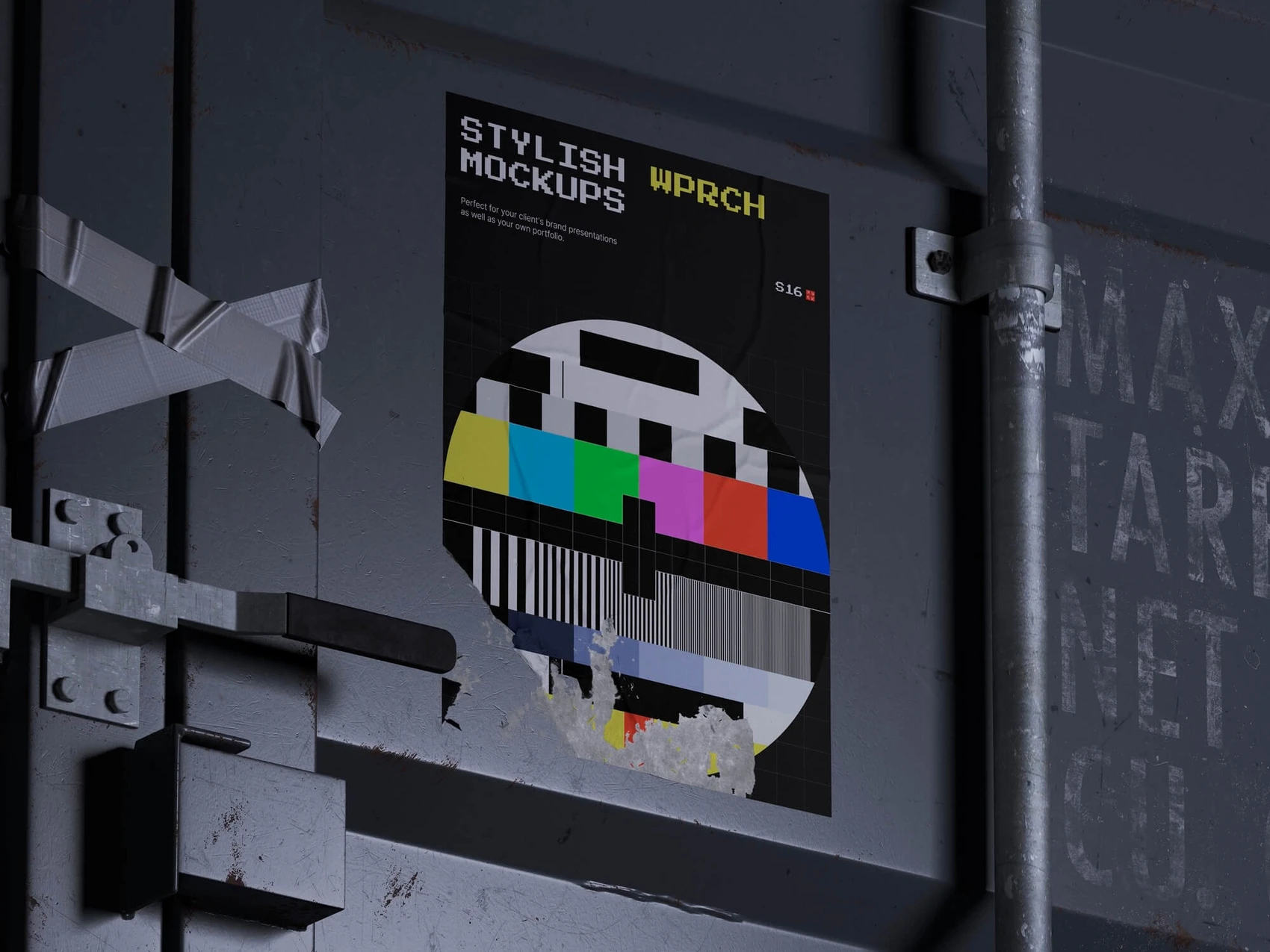 Bvge, Poster Mockup in Dark Color Setting, EU, 01 1