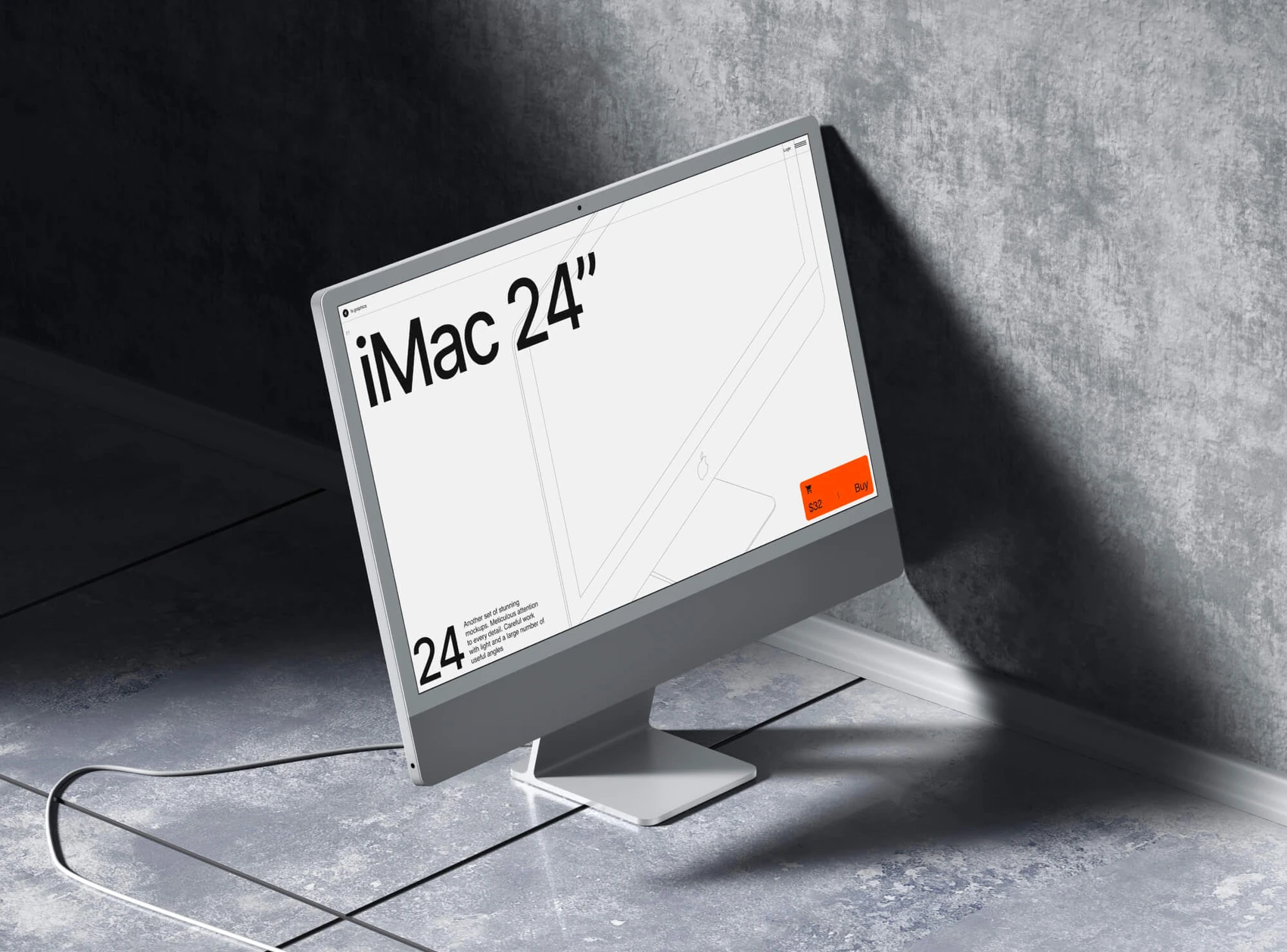 Free G-Mockups: iMac 24 Inch 1
