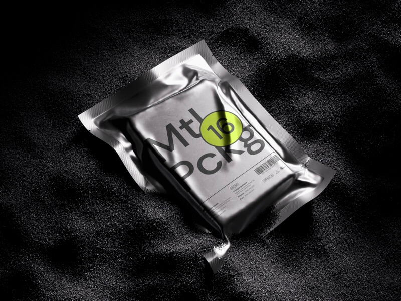 Vegus, Metallic Packaging Mockup, 02