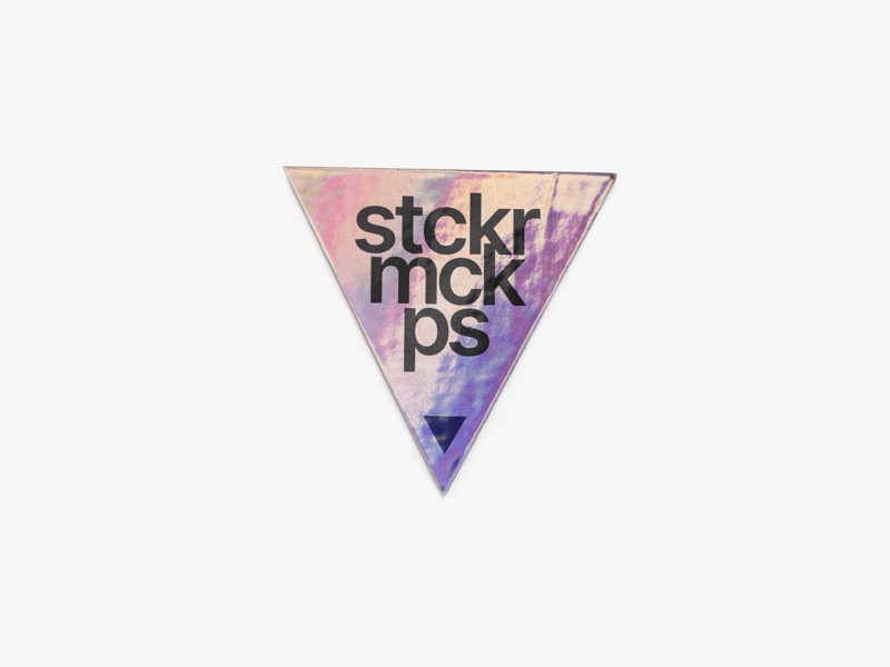 Holographic Sticker Mockup, Scene 12