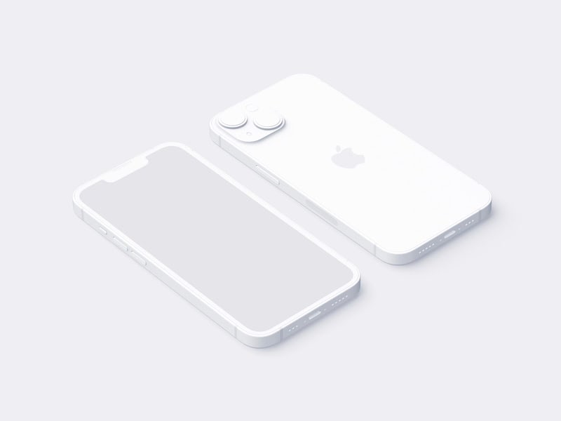 iPhone 14 Clay Mockup, 18