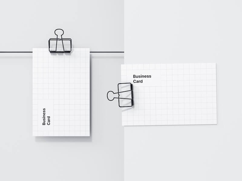 Business Card Mockups, EU-Angled, 04