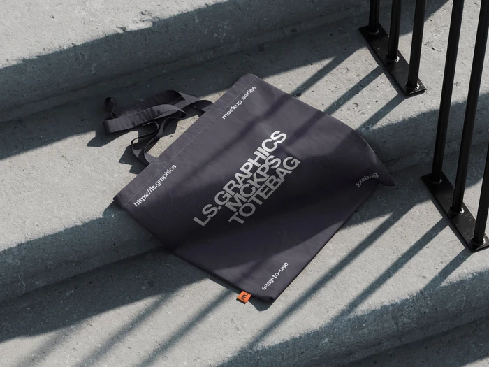 Elegant Tote Bag Mockup in Urban Setting 1
