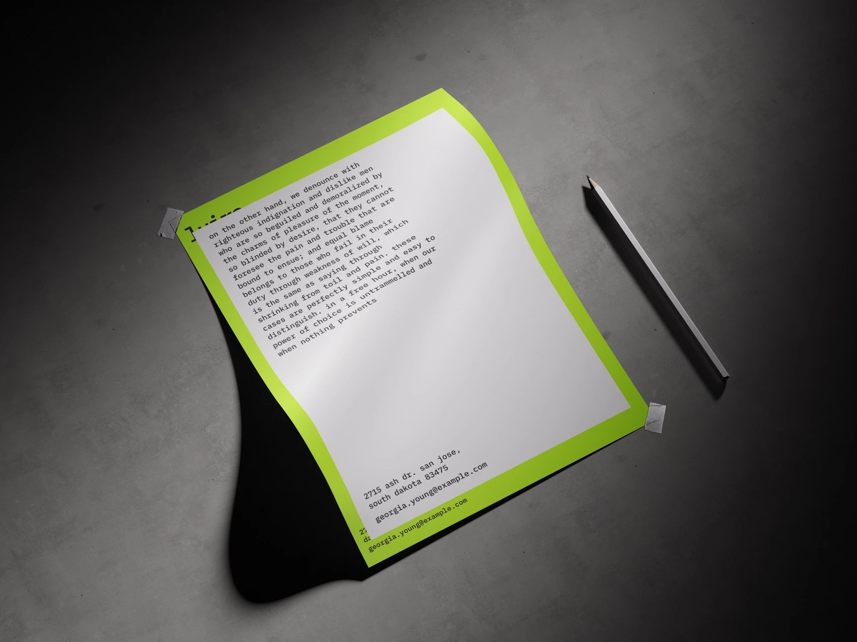 Luiro, A4 Paper Mockup with Beautiful Shadow, EU 16 1