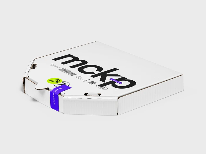 Pizza Box Mockup, Painted, Scene 02
