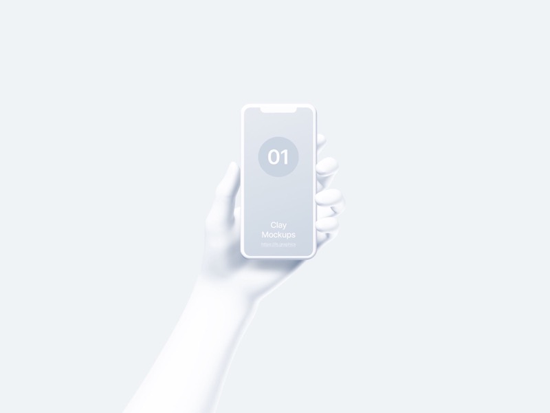 Hands Clay Mockups, 03