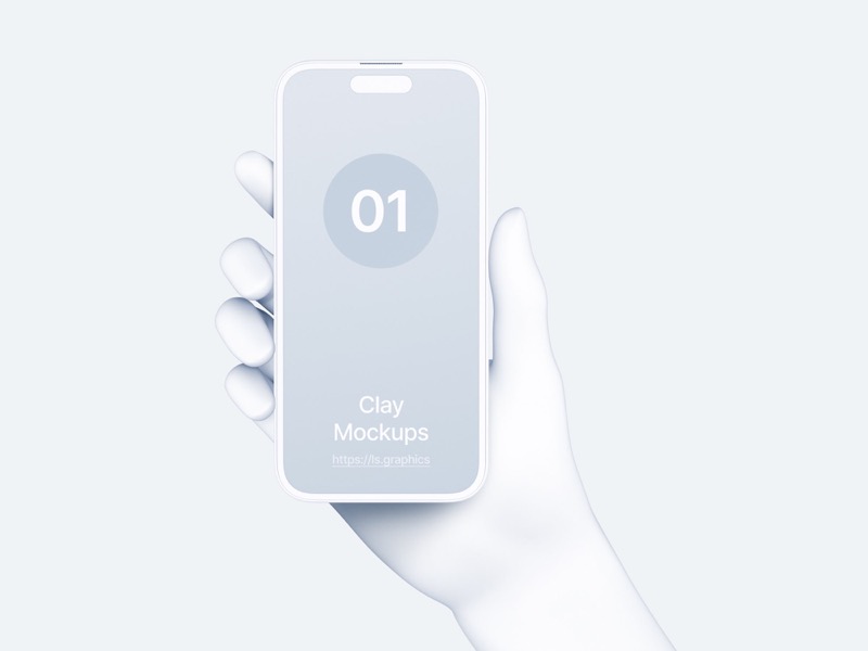 Hands Clay Mockups, 09