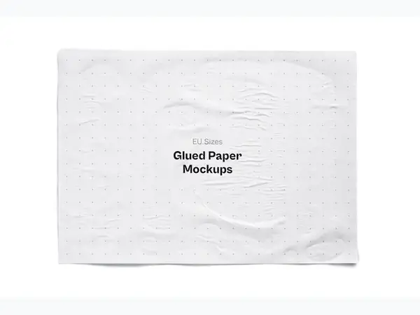 Glued Paper Mockup, EU Textured, 15