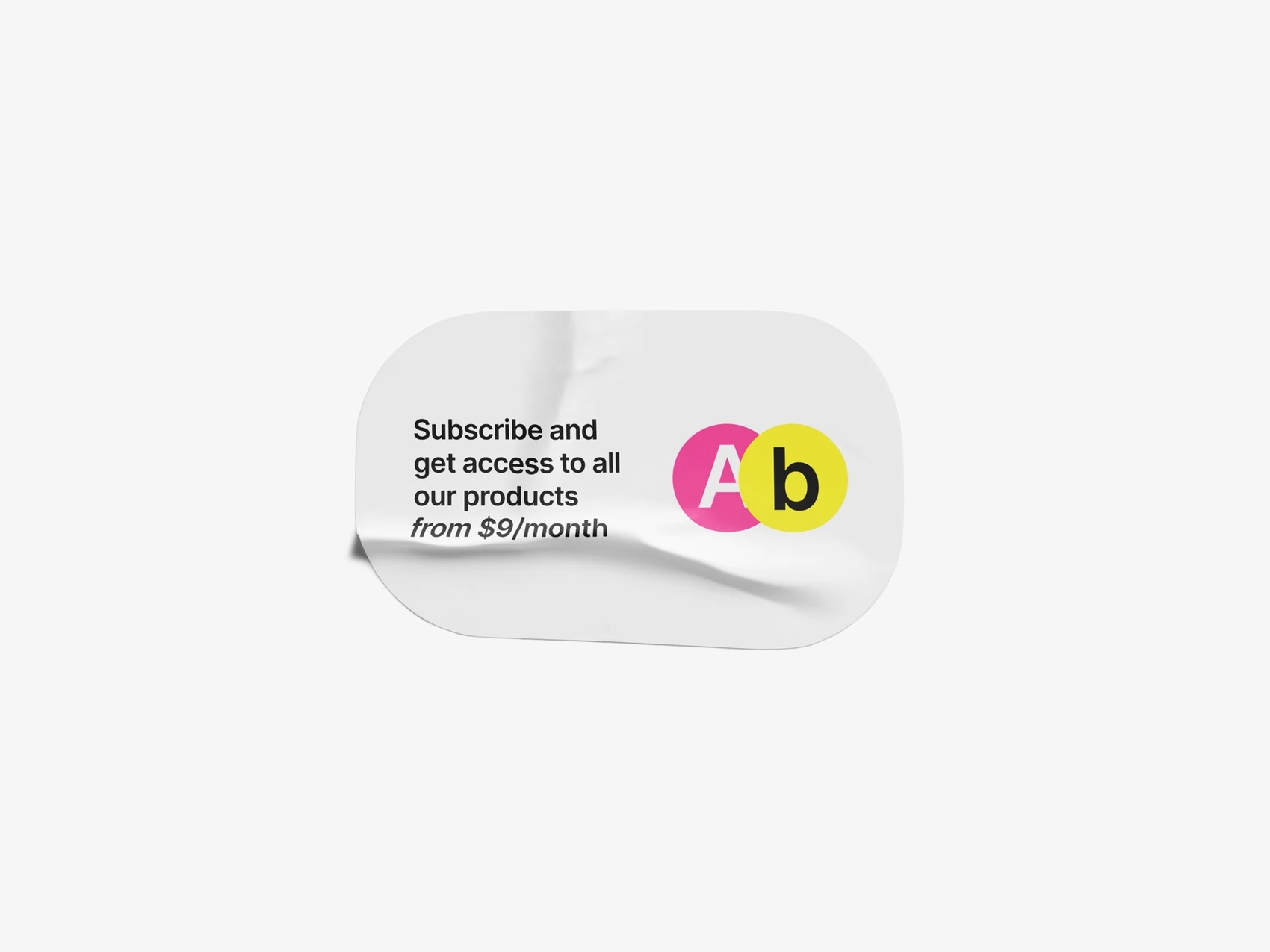Glossy Sticker Mockup, Scene 12 1