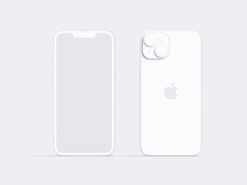 iPhone 14 Clay Mockup, 10