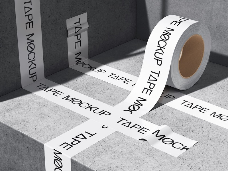 Qubus, Duct Tape Mockup in Perspective View, EU, 21