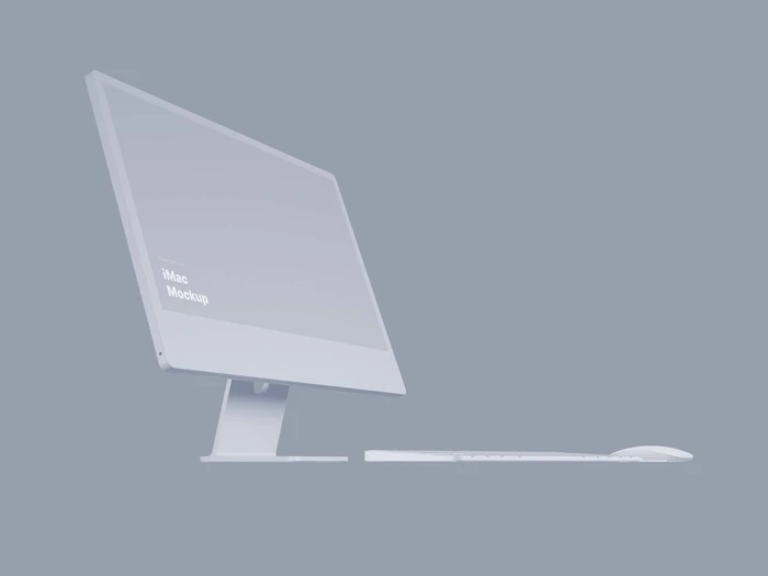 iMac 24-inch Clay Mockups, 02