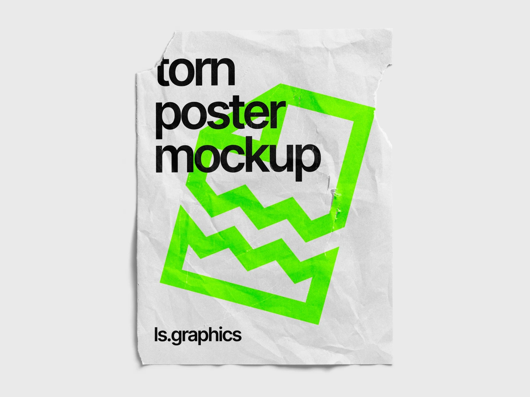 Torn Textured Poster Mockup, US, 05 1