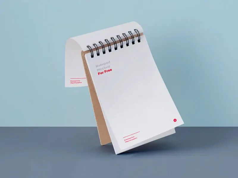 Free Notepad Mockup for Photoshop