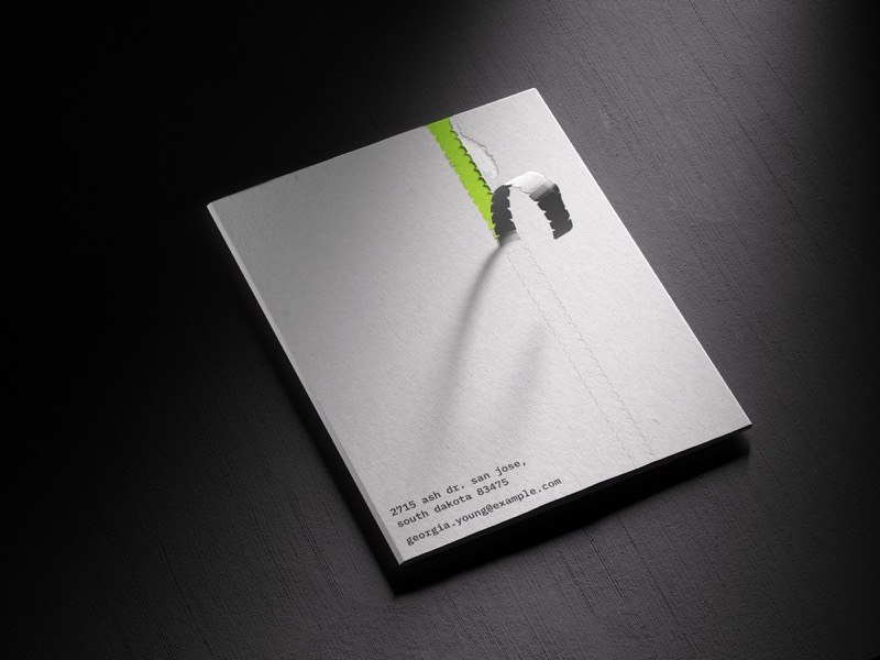 Luiro, Folder Mockup on Stylish Dark Background, US 03