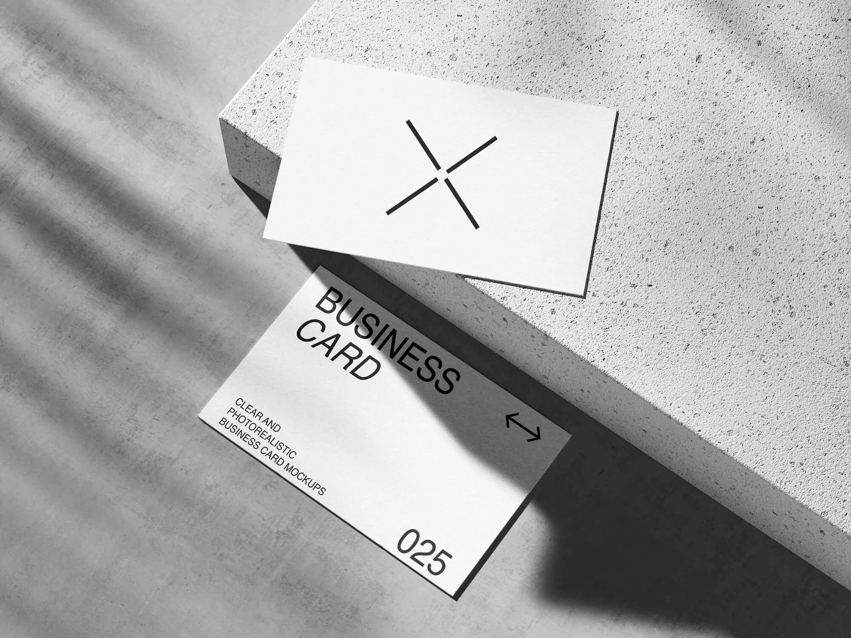 Qubus, Business Card Mockups with Beautiful Shadows, US, 03 1