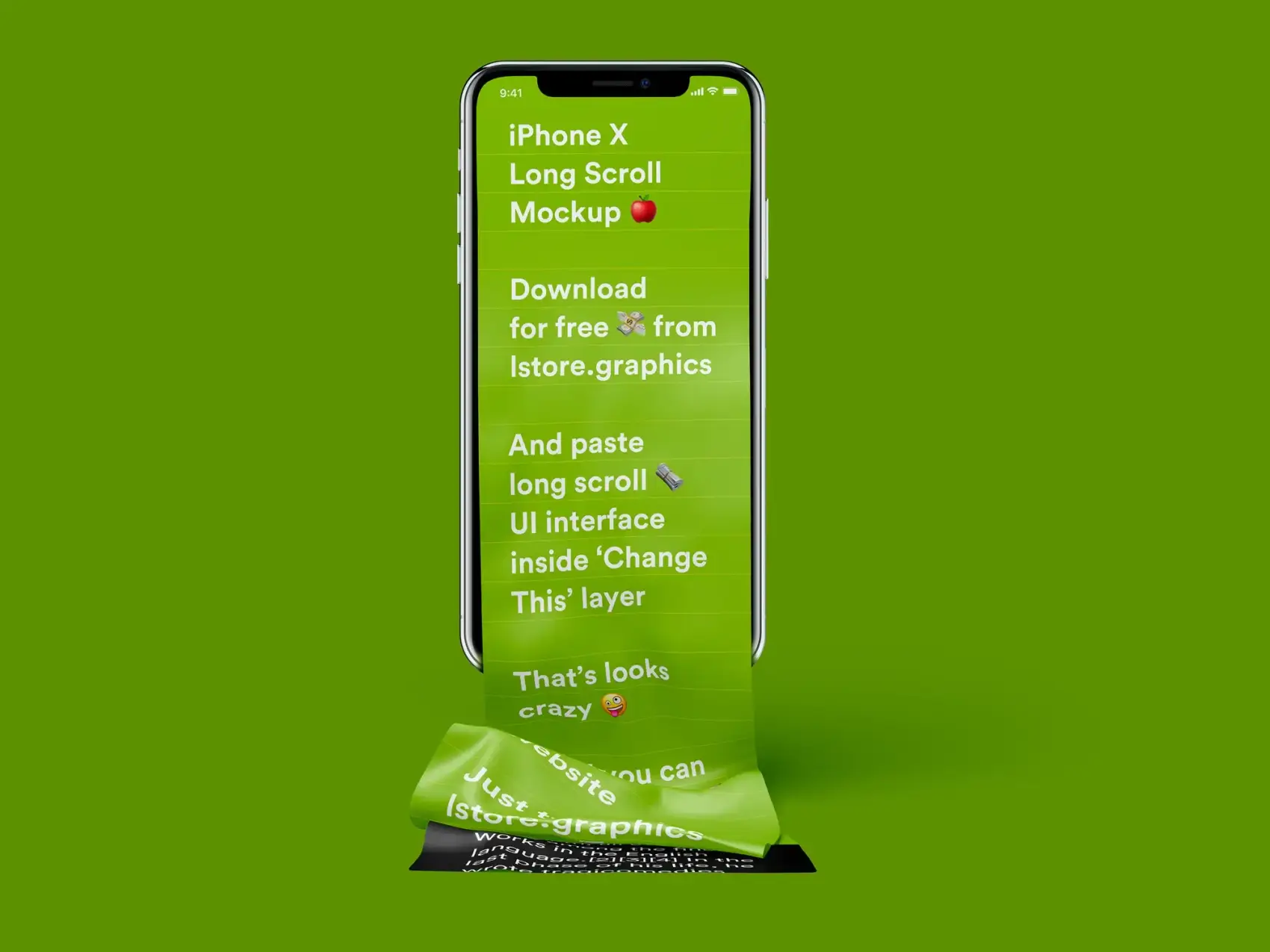 Free Long Scroll iPhone X Mockup 4