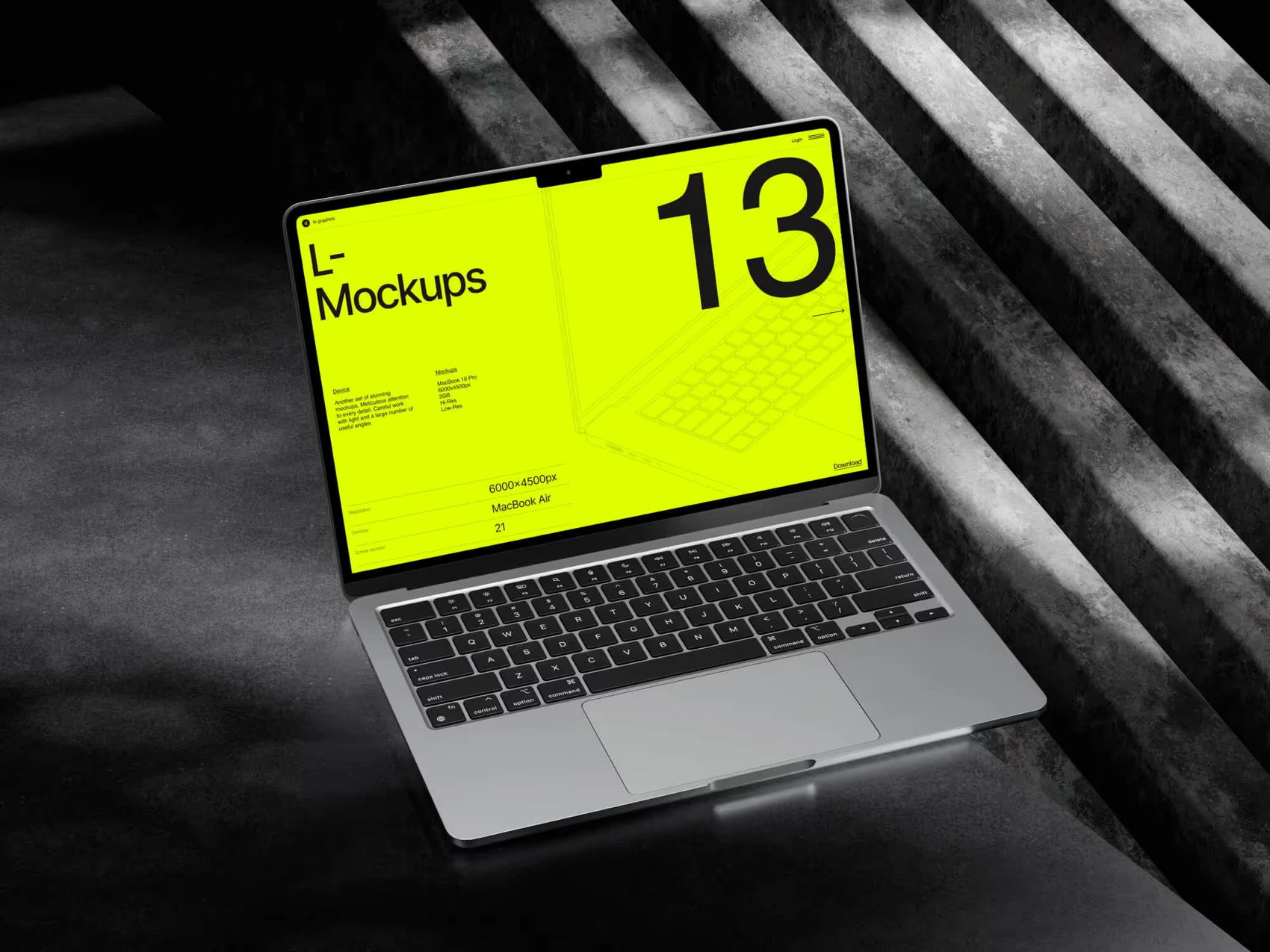 Free L-Mockups: MacBook Air 1