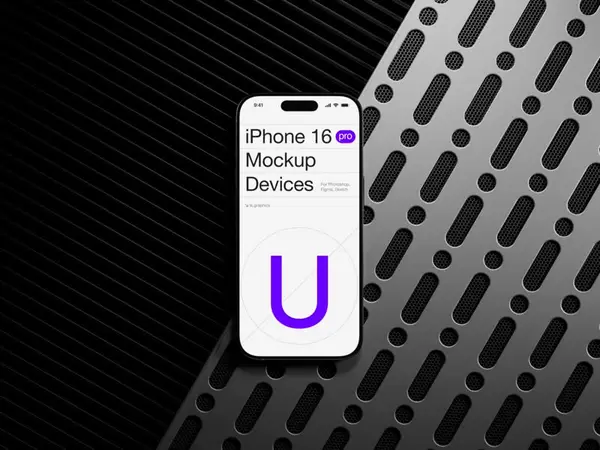 U-Mockups: iPhone 16 Pro, Scene 08