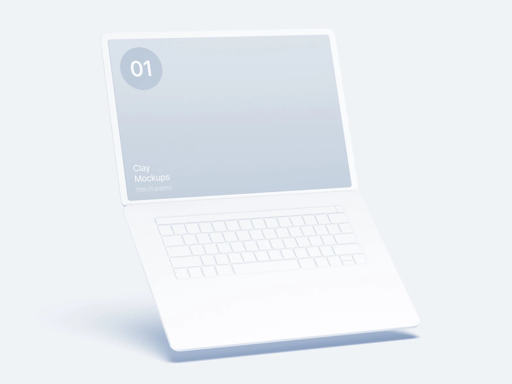 Laptop Clay Mockups, 05 1