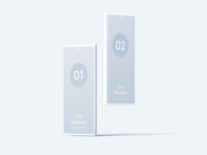 Android Note Clay Mockups, 03