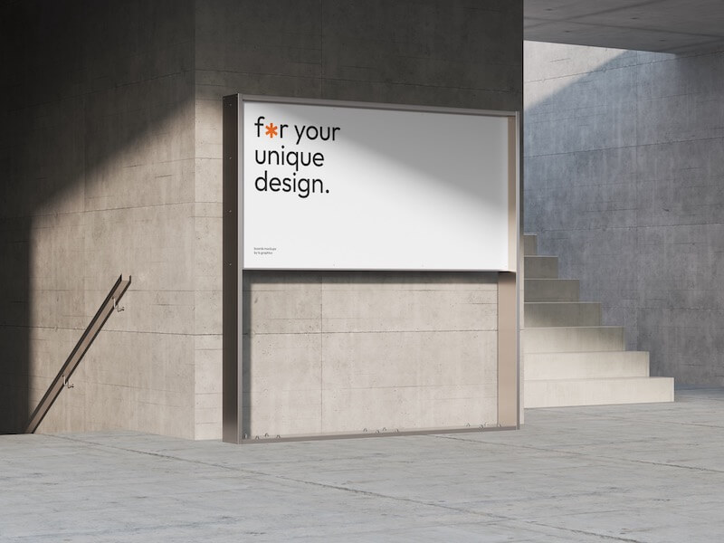 Outdoor Metal Frame Banner Mockup, Environment, 10