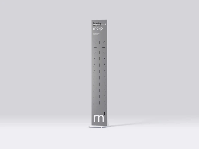 Top-Quality Vertical Banner Mockup, Isolated, 08