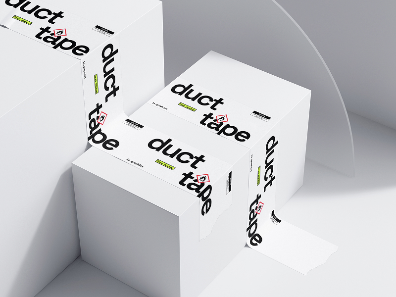 Free 2 Duct Tapes Mockup
