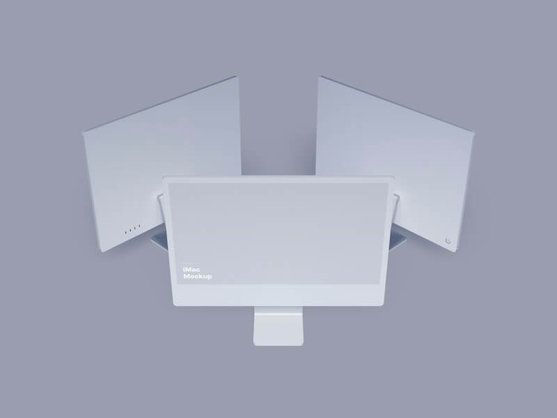 iMac 24-inch Clay Mockups, 15