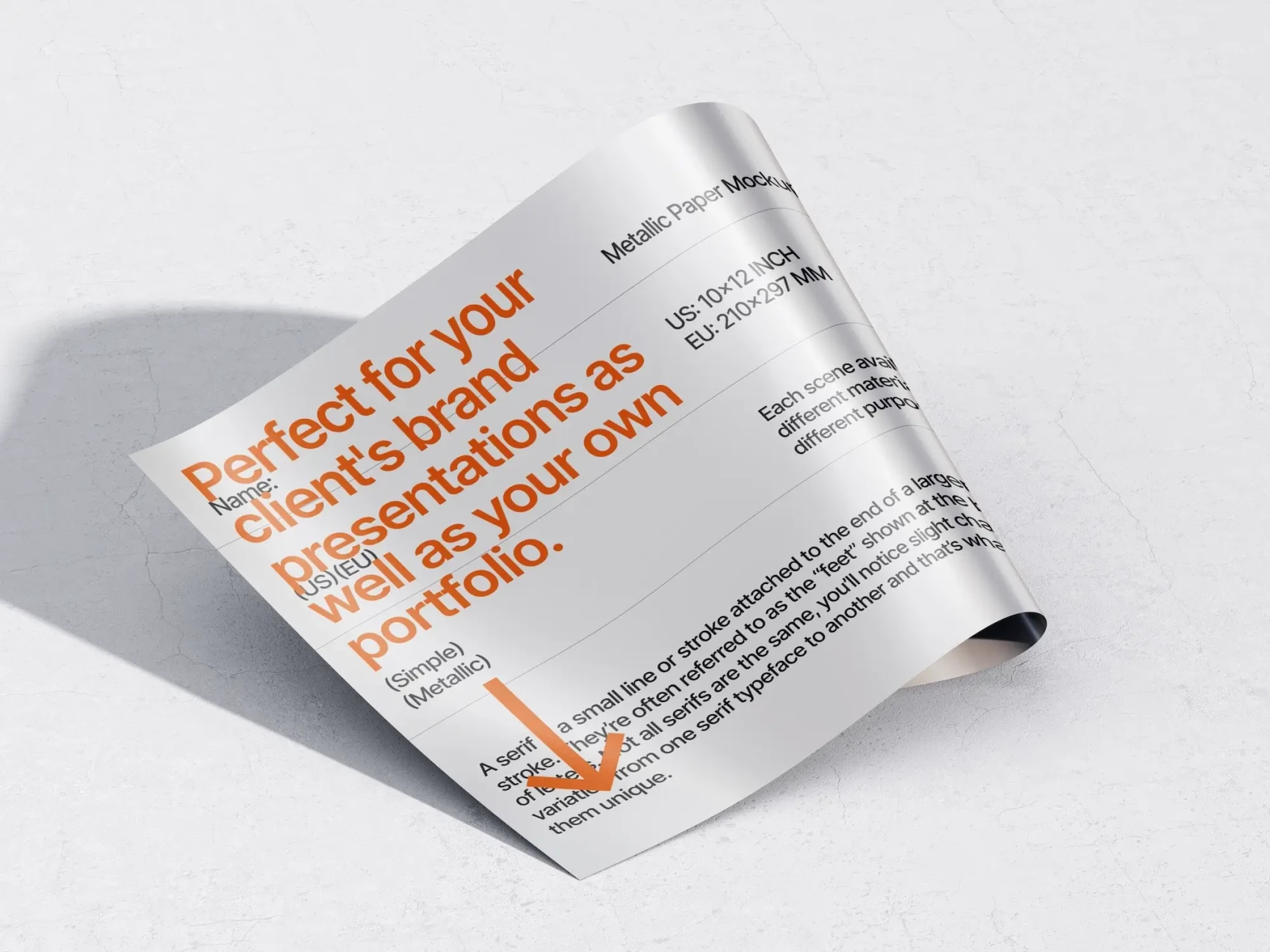 Metallic Paper Mockups 4