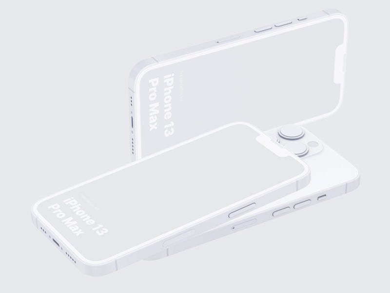 iPhone 13 Pro Clay Mockups: 13