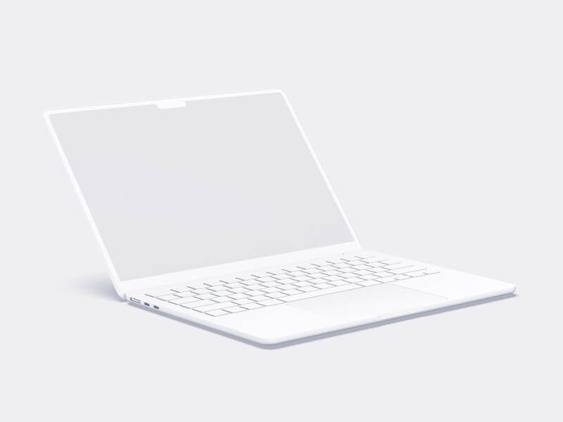 MacBook Air (M2) Clay Mockups, 07