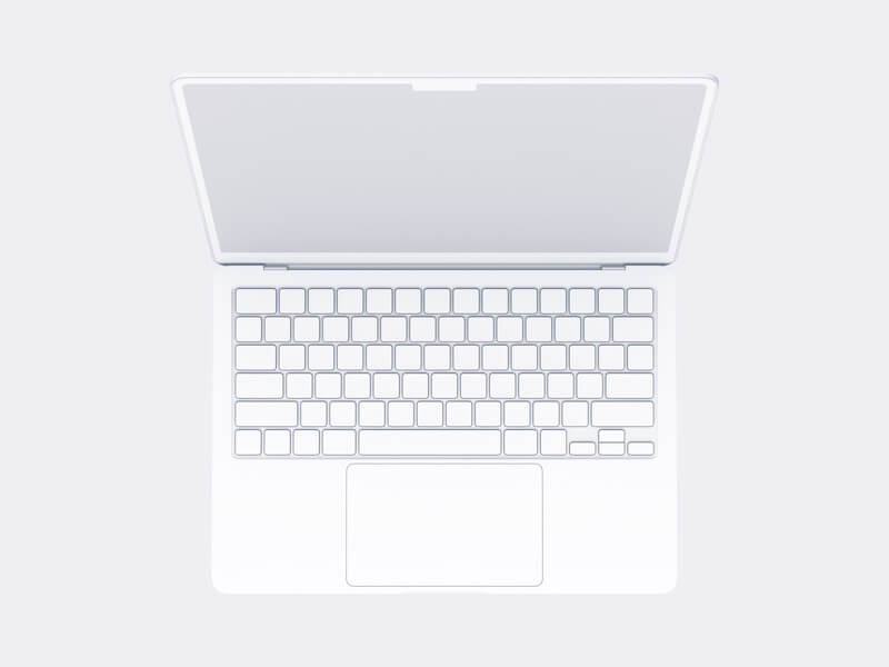 MacBook Air (M2) Clay Mockups, 10